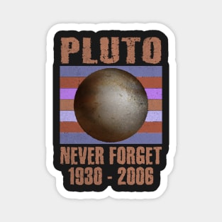 Pluto Never Forget Dwarf Planet Astronomy Magnet