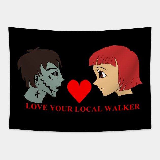 Zombie love Tapestry by tiffytiff