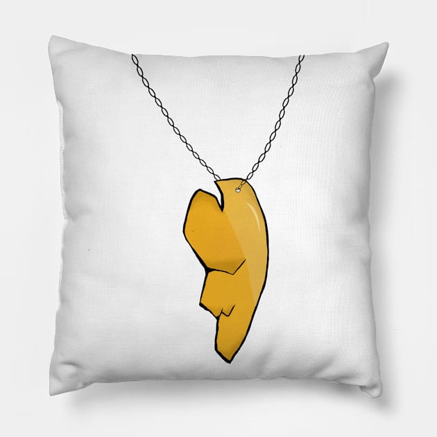 Half gold hart Pillow by melcu