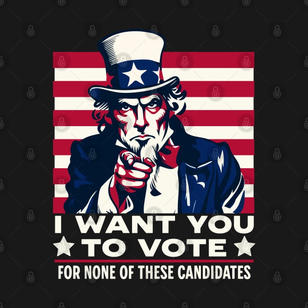 I want you to vote for none of these candidates by Emmi Fox Designs