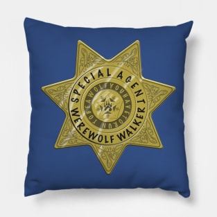 Special Agent Werewolf Walker Badge Pillow