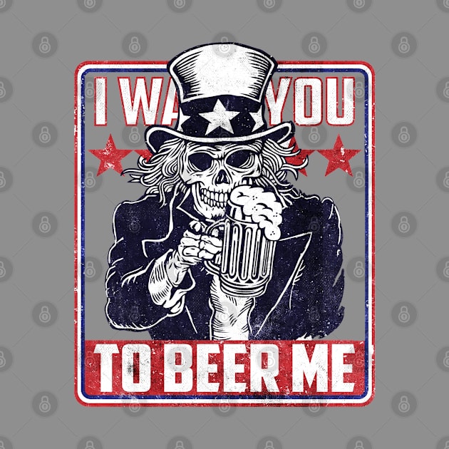 Vintage Skeleton I want you to beer me. by meowstudio