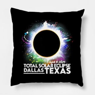 Dallas Texas Total Solar Eclipse 2024 April 8 Totality Pillow