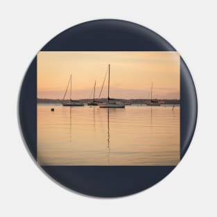 Sunrise Sailboats at Anchor Pin