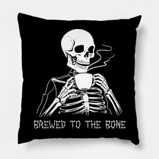 Funny Skeleton Goth Men Women Funny Halloween Coffee Pillow