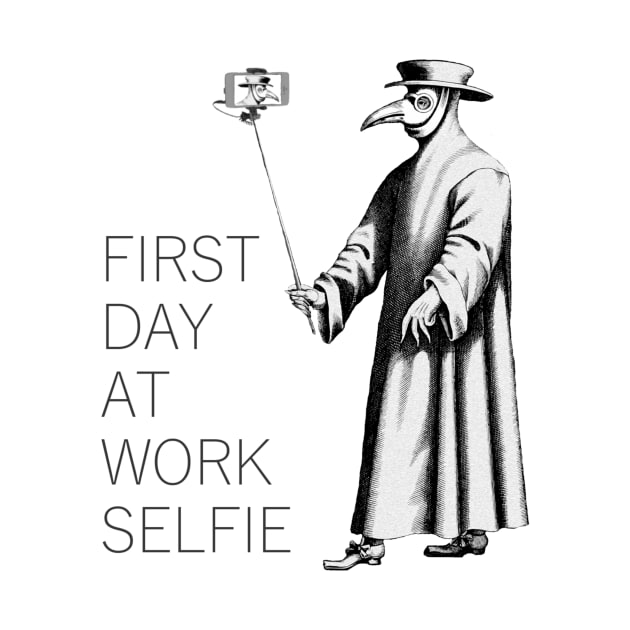 first day at work selfie by ythodesign