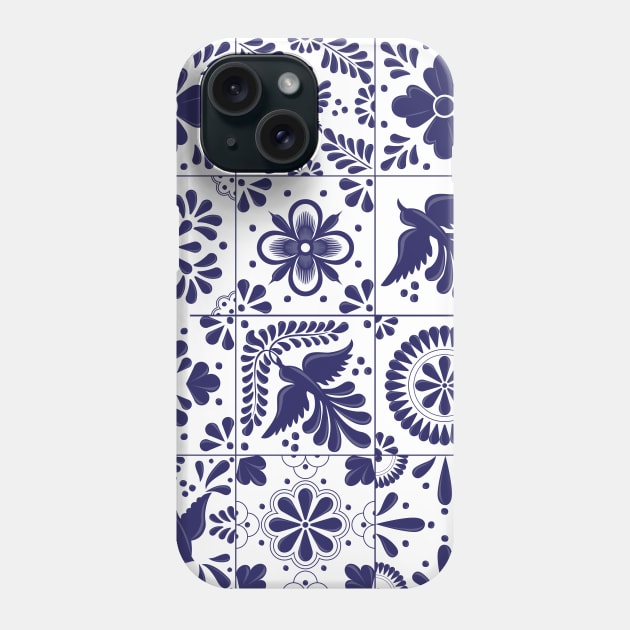 Mexican Talavera Tiles Heart Phone Case by Akbaly