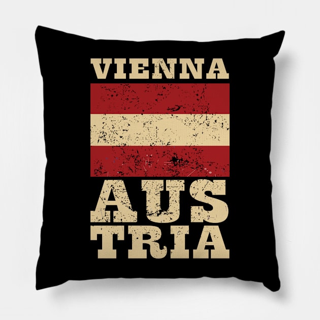 Flag of Austria Pillow by KewaleeTee