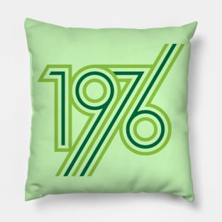 1976 style 70`s light green line Pillow