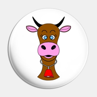 BLUE Eye Cow Lover Pin