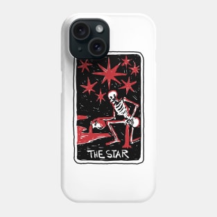 The Star Blood Red Skeleton Skull Tarot Card Phone Case