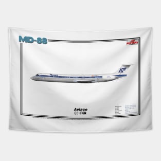 McDonnell Douglas MD-88 - Aviaco (Art Print) Tapestry