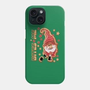 Bites Me Gingerbread Man Santa Phone Case