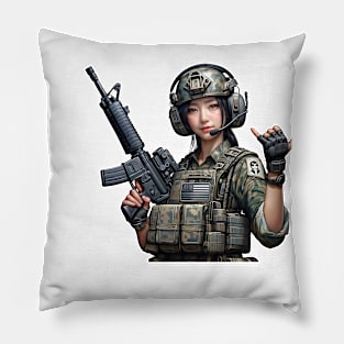 Tactical Girl Pillow