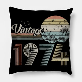 Vintage 1974 Design 46 Years Old 46th birthday for Men Women Pillow