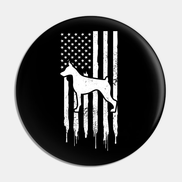 Doberman Shirt | Patriotic US American Flag Gift Pin by Gawkclothing