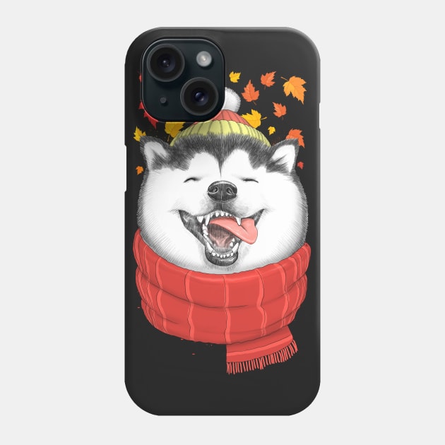 Autumn husky Phone Case by NikKor