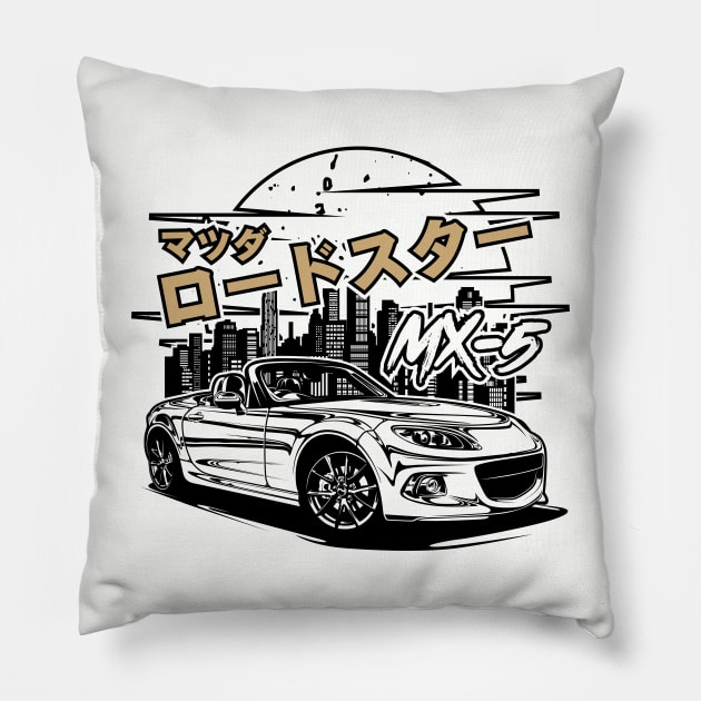 Miata MX-5 Roadster Pillow by idrdesign