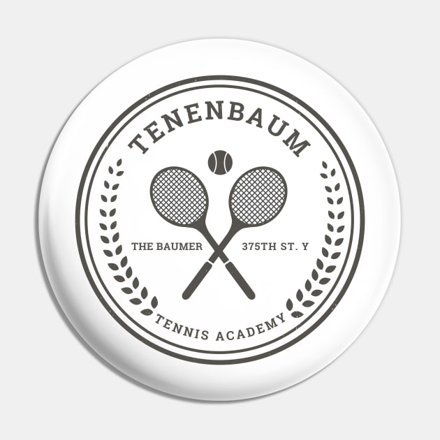 Tenebaum Tennis Academy - modern vintage logo Pin by BodinStreet