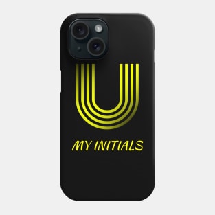 Letter U Initials Unique Name T-Shirt Phone Case