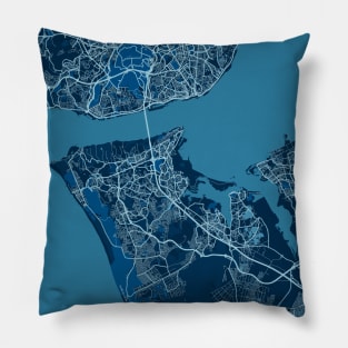 Lisbon - Portugal Peace City Map Pillow