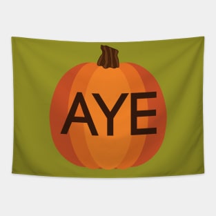 PRO SCOTTISH INDEPENDENCE AYE HALLOWEEN PUMPKIN Tapestry