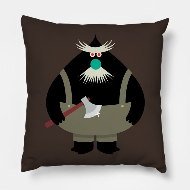 Axey lumberjack character Pillow by simonox