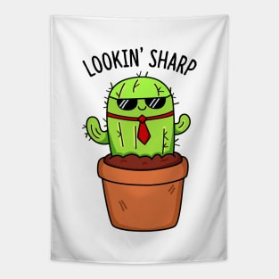 Looking Sharp Cute Cactus Pun Tapestry