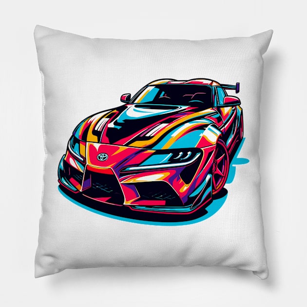 Toyota Supra Pillow by Vehicles-Art