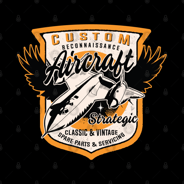 SR-71 Blackbird Air Force Military Reconnaissance Aircraft by Graphic Duster