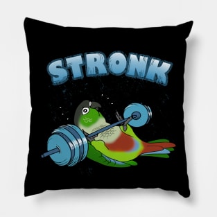 Stronk Green cheeked conure Fitness Parrot Workout Pillow