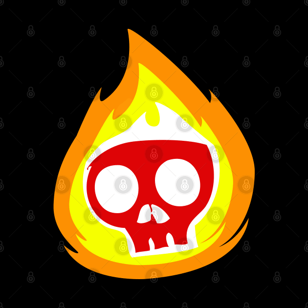 Flaming skull by miniBOB