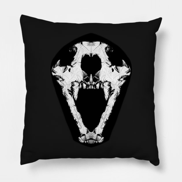 Wolf Skull Pillow by Viking_Studio