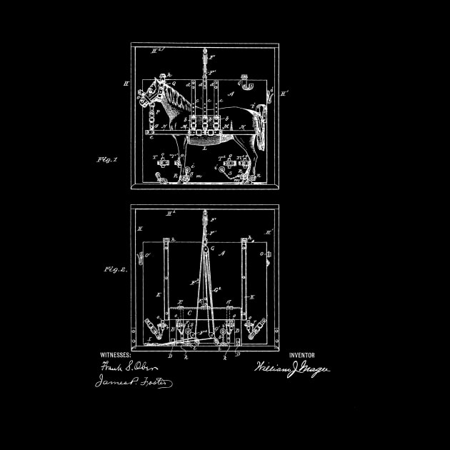 veterinary operating table Vintage Patent Hand Drawing by TheYoungDesigns