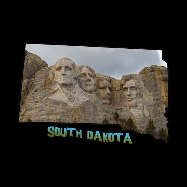 South Dakota State Outline (Mount Rushmore) by gorff