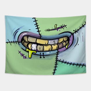 Frankenstein’s Monster’s Mouth Tapestry