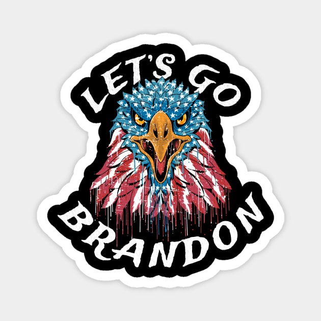 lets go brandon patriot Magnet by Thermul Bidean