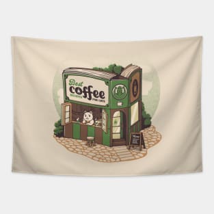 Coffeeshop Cats Bookstore by Tobe Fonseca Tapestry