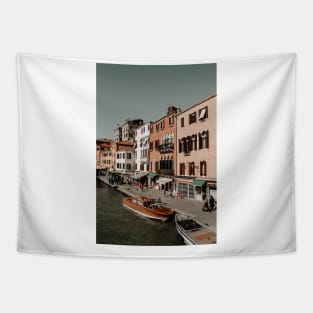 Venice Pink Buildings Architecture Photography Tapestry