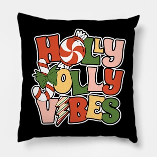 Holly Jolly Vibes Christmas Gift Pillow