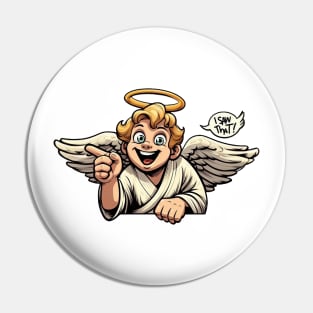 Angel Saw That Illustration Pin