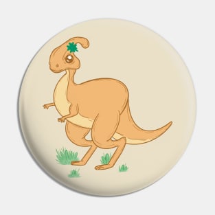 Shamrock dinosaur Pin