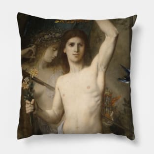 The Young Man And Death by Gustave Moreau Pillow