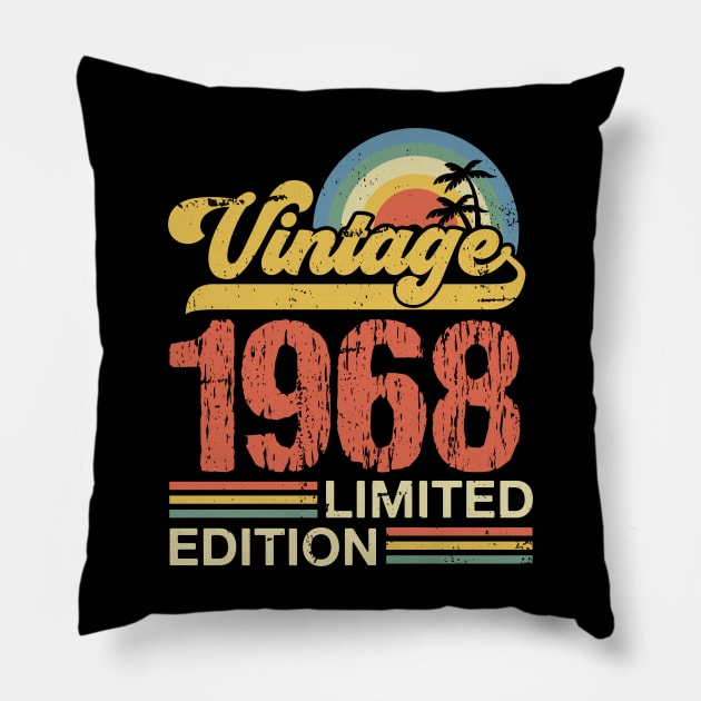 Retro vintage 1968 limited edition Pillow by Crafty Pirate 