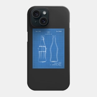 Soda Bottle Patent - Cook Chef Kitchen Decor Art - Blueprint Phone Case