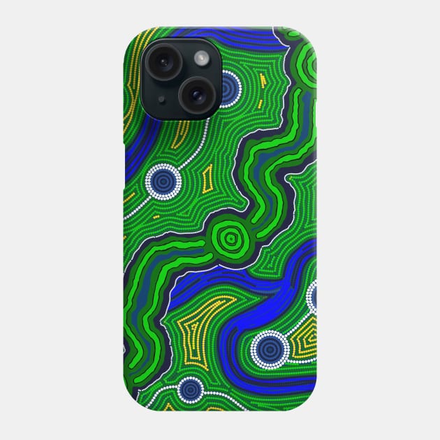 Aboriginal Art - Trans Railway 2 Phone Case by hogartharts