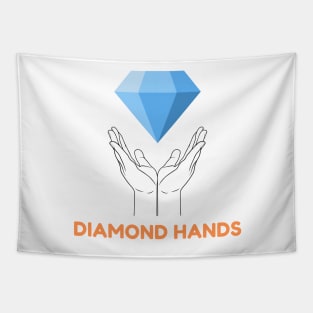 Diamond Hands Hold The Line GME Gamestonks wallstreetbets Stonks. Tapestry