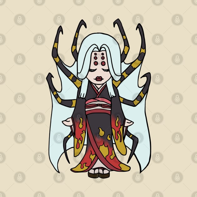 Spider Yokai Jorōgumo Playing Shamisen CHIBI MONSTER GIRLS Series I by angelasasser