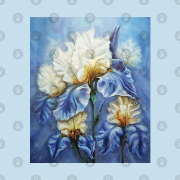 Irises Oil Painting 2 by SPACE ART & NATURE SHIRTS 