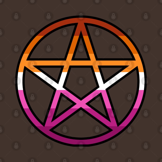 Lesbian Pride Pentacle Symbol by Toribit